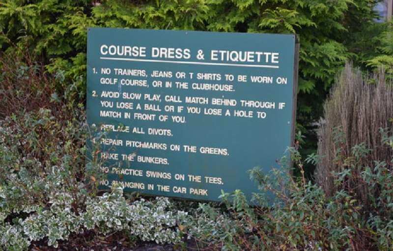 golf etiquette